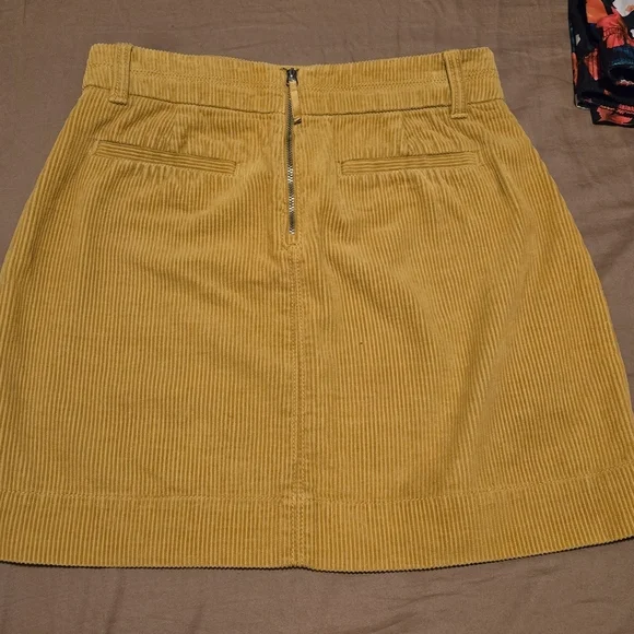 LOFT Tan A-Line Mini Skirt Work - Picture 3 of 8